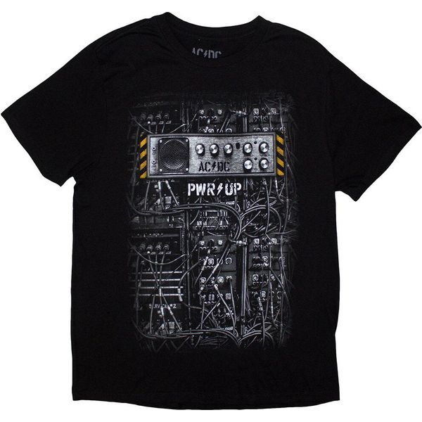 Ac/Dc - Maglietta "PWR-UP Eu Tour '24"" Con Stampa Posteriore Per Uomo/Donna Unisex RO12119 (3XL) (Nero)"-image