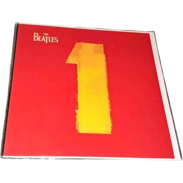 The Beatles - Album - Biglietto D'auguri "1"" - Cartoncino RO11889 (Taglia Unica) (Rosso)"-image