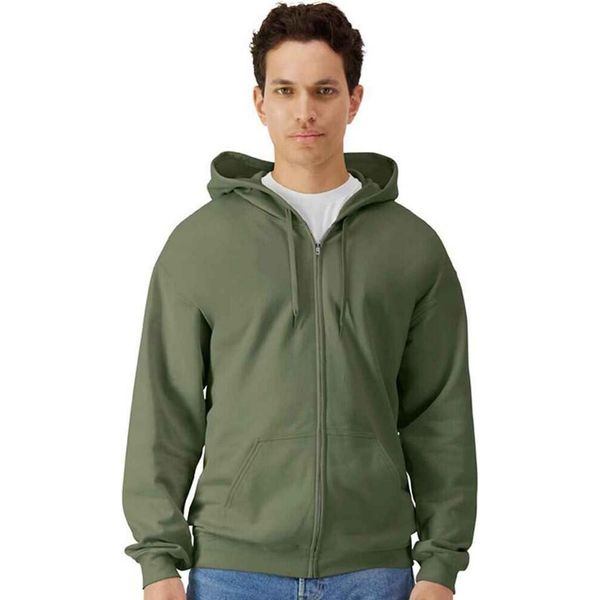 Gildan - Felpa Con Cappuccio "Softstyle"" Da Uomo PC7384 (Xxl) (Verde Militare)"-image