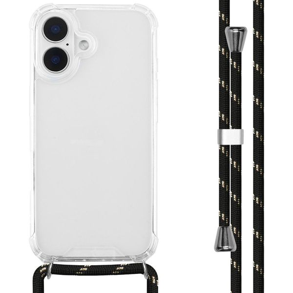 Imoshion Custodia Protettiva Iphone 16 Con Fascia Posteriore Con Catena Custodia Per Iphone 16 - Nero-image