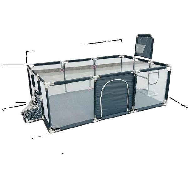 Area Giochi Per Bambini, Ampia Area Sicura, Uso Multifunzionale, Grigio Scuro 2 Porte-image