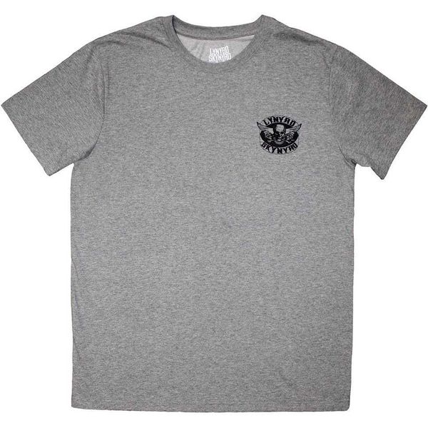 Lynyrd Skynyrd - Maglietta "Mini Biker Patch Logo Mono"" Per Uomo/Donna Unisex RO11591 (Xl) (Grigio)"-image