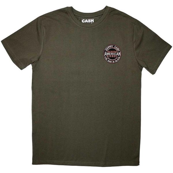 Johnny Cash - Maglietta "Mini American Rebel Logo"" Per Uomo/Donna Unisex RO11587 (L) (Verde)"-image