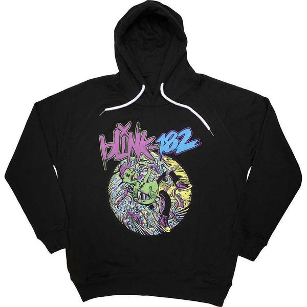 Blink 182 - Felpa Con Cappuccio "Overboard Event"" Per Uomo/Donna Unisex RO11610 (L) (Nero)"-image