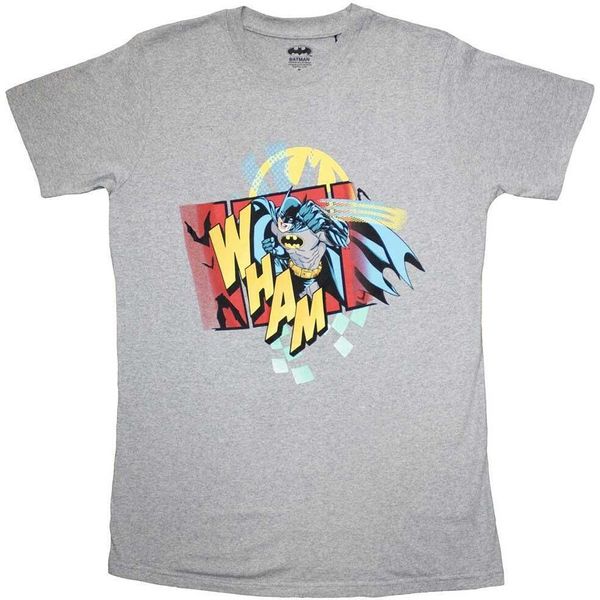 Batman - Maglietta "Wham"" Per Uomo/Donna Unisex RO11495 (M) (Grigio)"-image