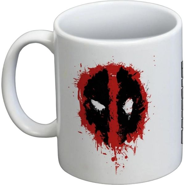 Deadpool - Tazza Da Caffè, Logo Splash PM10607 (Taglia Unica) (Bianco/Rosso/Nero)-image