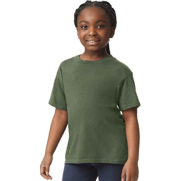 Gildan - Maglietta "Softstyle"" Per Bambini PC6763 (104) (Verde Militare)"-image