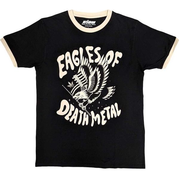 Eagles Of Death Metal - Maglietta "Eagle Ringer"" Per Uomo/Donna Unisex RO11803 (Xxl) (Nero)"-image