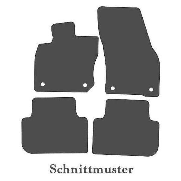 Tappetini Adatti Per Vw Tiguan Iii Tutti Dal 2024> Set Di Tappetini Per Auto In Velours Premium 4 Pezzi Neri Antiscivolo - Montaggio Originale-image