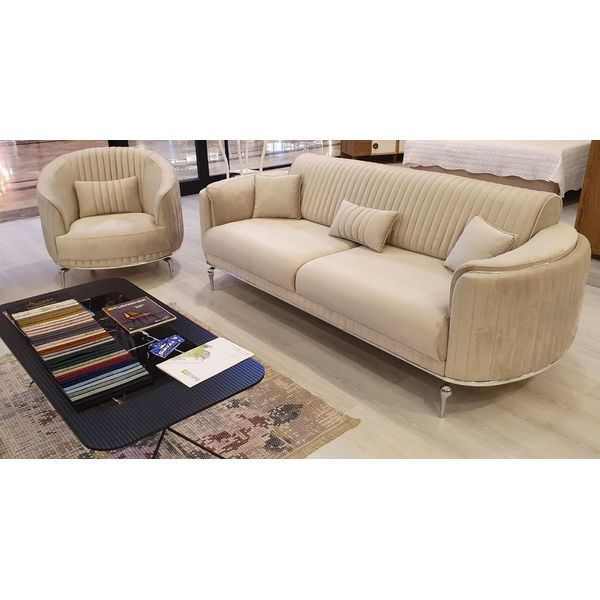 Set Di Divani 3 1 Posti Design Divano Imbottito Divano Moderno-image