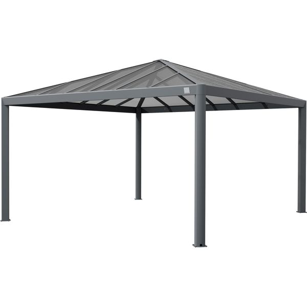 Primeyard Gazebo Da Giardino 4X4 M Tetto Hardtop In Policarbonato-image