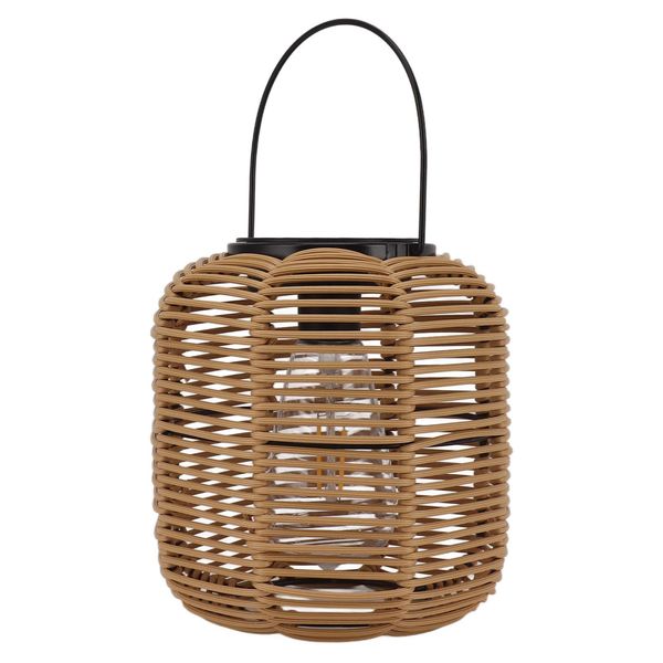Lanterna Solare, Luce Solare A Sospensione Per Esterni, Impermeabile, Lanterna Decorativa In Rattan Per Tavolo, Terrazza, Giardino, Cortile, Veranda, Tungsteno-image