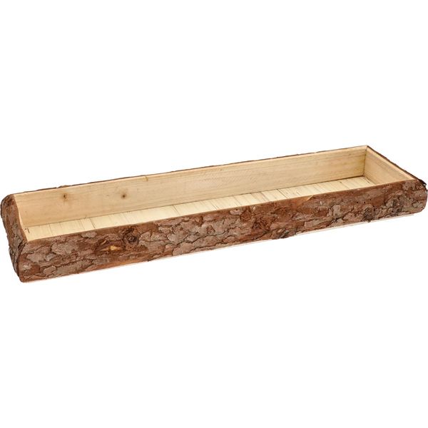 Vassoio In Legno Con Corteccia D'albero - Circa 48 X 17 Cm - Vassoio Decorativo Con Corteccia (Grande)-image
