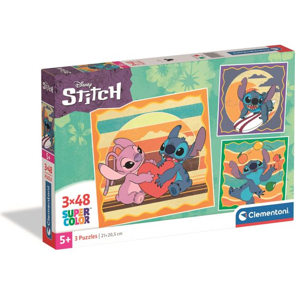 Clementoni Puzzle Disney Stitch 3X48 ElementóW – Oryginalny Produkt, Relaks I Zabawa-image