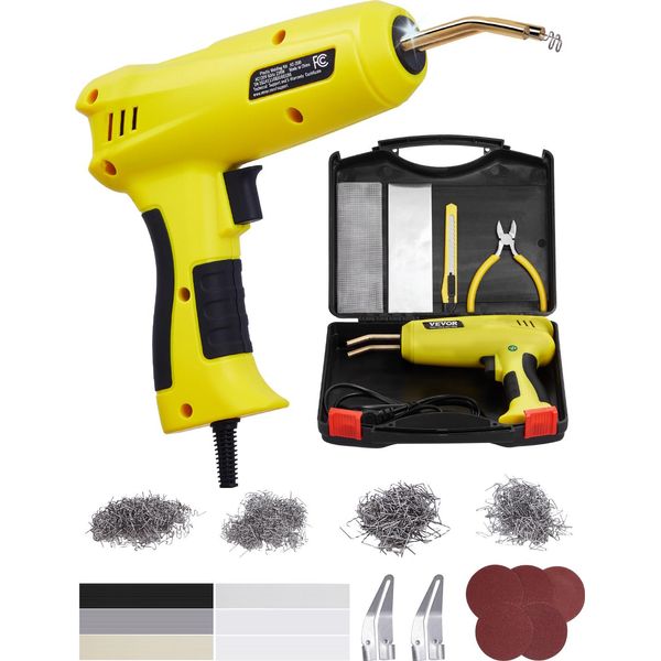 Vevor Saldatore Per Plastica, Kit Per Riparazioni In Plastica Da 220 W, Pistola Per Saldatura Con Luce Led, Borsa Per Il Trasporto Per Kayak, Giocattoli, Riparazione Di Paraurti Di Automobili-image
