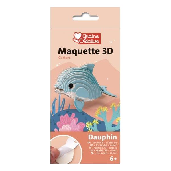 Graine Creative 3D Modello Di Legno Delfino Artigianato Set Giocattolo-image