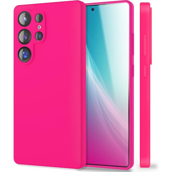 Nalia Phoenix Per Samsung Galaxy S25 Ultra - Custodia In Silicone Liquido - Rosa Neon-image