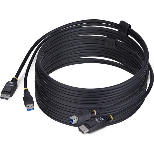 Startech.Com Cavo Kvm Displayport E Usb 5Gbps Da 3M, Cavo Combinato Dp 1.2 4K 60Hz E USB-A 3.0 Per Switch Kvm-image