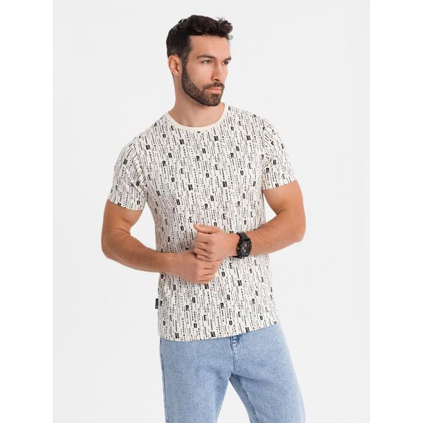 Ombre Clothing Maglietta Da Uomo A Maniche Corte Economou Crema Xl-image