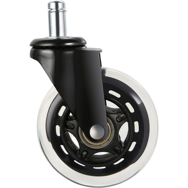 Succebuy Rotelle Per Sedie Da Ufficio, Set Di 5, 7,6 Cm (3 Pollici), Robuste Rotelle Girevoli Per Pavimenti In Legno Duro E Tappeti, Capacità Di Carico 59 Kg, Adatte Alla Maggior Parte Delle Sedie-image