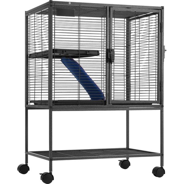 Succebuy Gabbia Per Furetti In Metallo Arrotolabile Da 34", A 2 Livelli Critter Nation. Spaziosa E Facile Da Montare Per Vari Piccoli Animali, Criceti, Cavie, Cincillà, Scoiattoli, Ricci, Conigli."-image
