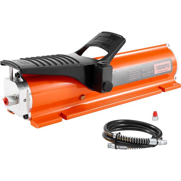 Succebuy Pompa Idraulica Pneumatica Da 10.000 Psi, Serbatoio Da 0,18 Galloni, Alloggiamento In Metallo, Pompa A Pedale Ad Aria Compressa Con Pedale, Uscita Olio Npt Da 3/8 Di Pollice, Per Macchinari Di Precisione E Applicazioni Aerospaziali-image