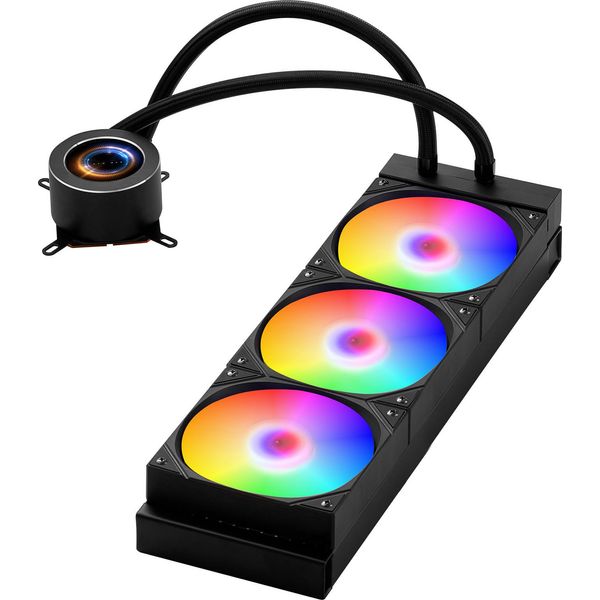 Succebuy Dissipatore A Liquido Aio Per Cpu Con Luce Argb E 3 Ventole Pwm Da 120 Mm-image