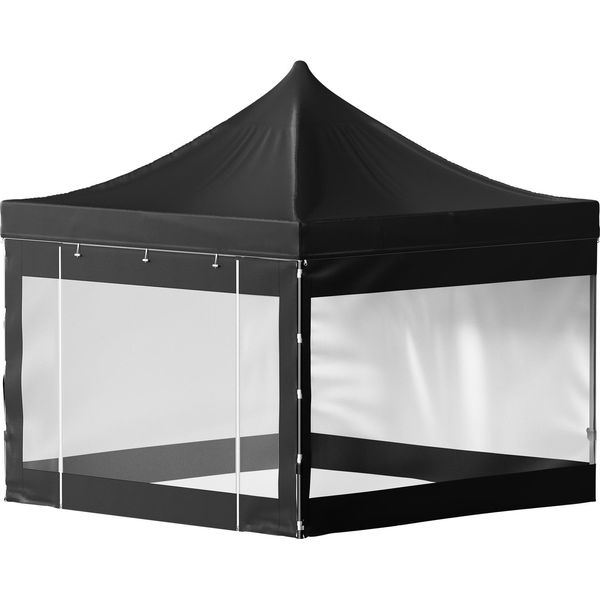 Succebuy 10X10 Ft Tenda Pop-Up A Baldacchino, Gazebo Per Patio All'aperto, Resistente Ai Raggi Uv, Impermeabile, Protezione Istantanea Con Pareti Laterali Rimovibili, Nero-image
