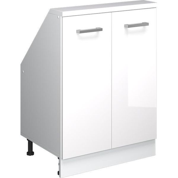 Vicco Mobile Sottotetto Rion, Con 2 Porte, Bianco Lucido/Bianco/Bianco-image