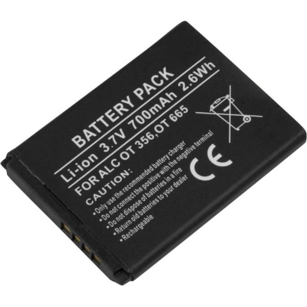Avizar, Batteria Agli Ioni Di Litio 3,7V 700Mah Alcatel OT-356/665 - Design Compatto, Nero-image