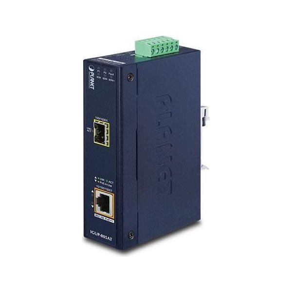 Planet IGUP-805AT - Convertitore Multimediale - Gige - 10Base-T, 100Base-Tx, 1000Base-T, 1000Base-X, 100Base-X - Sfp (Mini-Gbic)-image