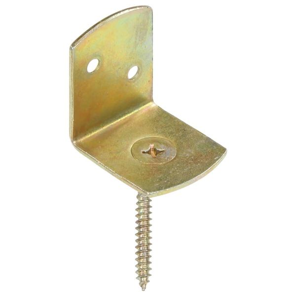 Vidaxl Supporto Per Recinzione Wattle 4 Pz. A Forma Di L In Metallo Zincato-image