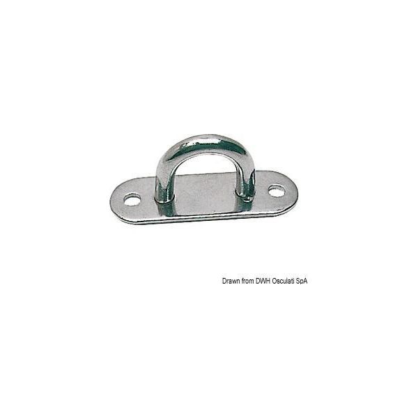 Base Di Montaggio Piatta In Acciaio Inox Aisi 316, 15X45 Mm Osculati 39.002.00-image