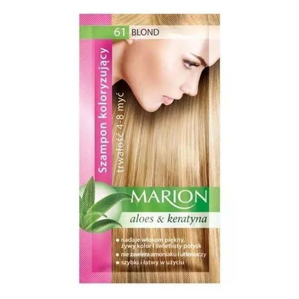 Marion Tintura Shampoo In Sacchetto Colore Semi-Permanente Con Aloe E Cheratina 61 Biondo-image