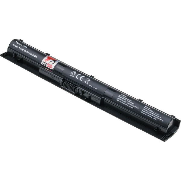 Batteria T6 Power Per Hewlett Packard Pavilion 15-Ak040 Serie, Li-Ion, 14,8 V, 2600 Mah (38 Wh), Nero-image
