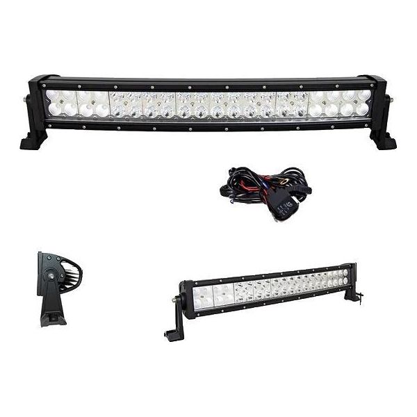 Striscia Luminosa A Led, Design Curvo, Illuminazione Per Veicoli Fuoristrada, 22 Pollici Con Cavo-image