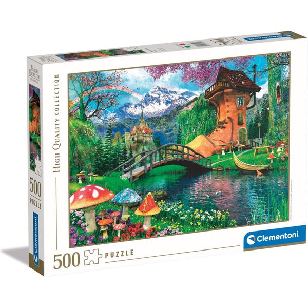 Puzzle Clementoni 500 Pezzi Hqc La Vecchia Casa Delle Scarpe 35522-image