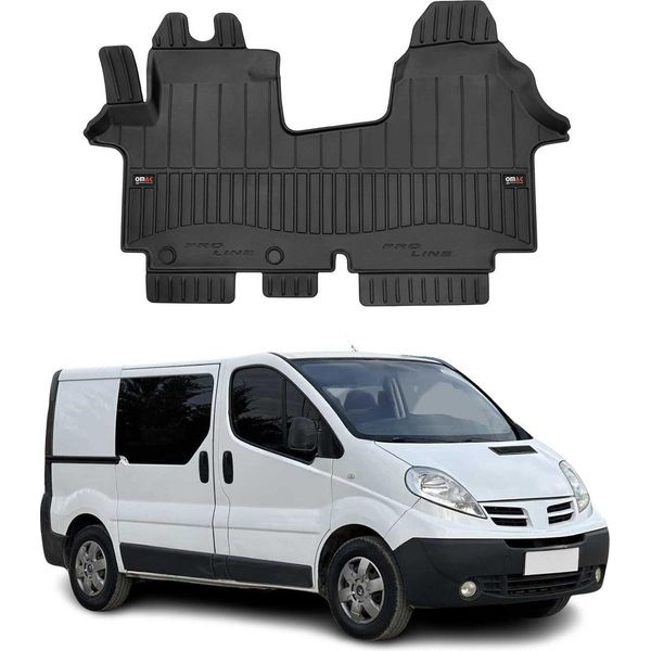 2006-2016 Nissan Primastar Tappetini Tpe Nero 1 Pezzo-image