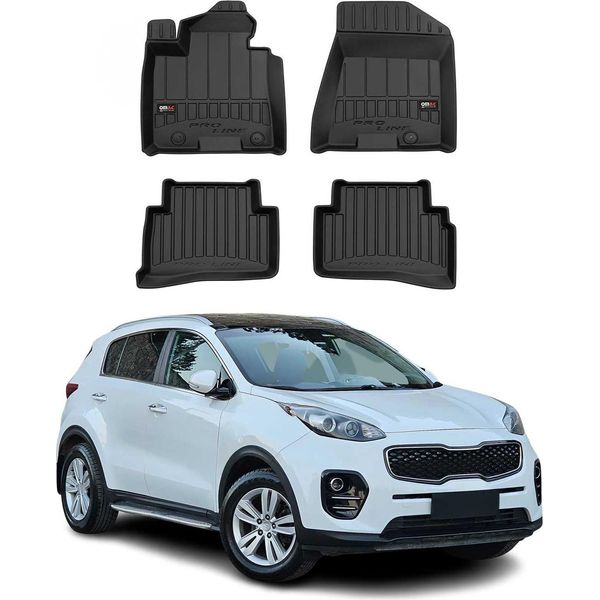 2014-2018 Kia Sportage Tappetini Tpe Nero 4 Pezzi-image