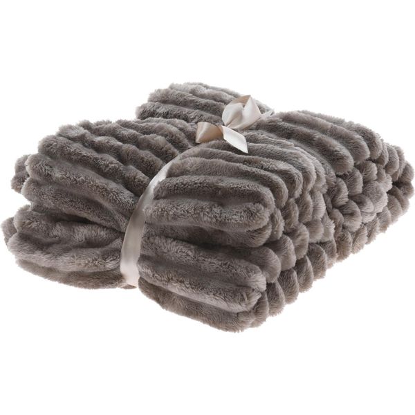 Coperta Ribbed 130X150 Cm, Grigio-image