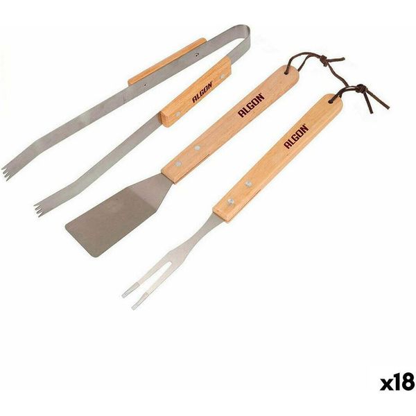 Utensili Per Barbecue Algon Wood 18 Unità (3 Pezzi)-image