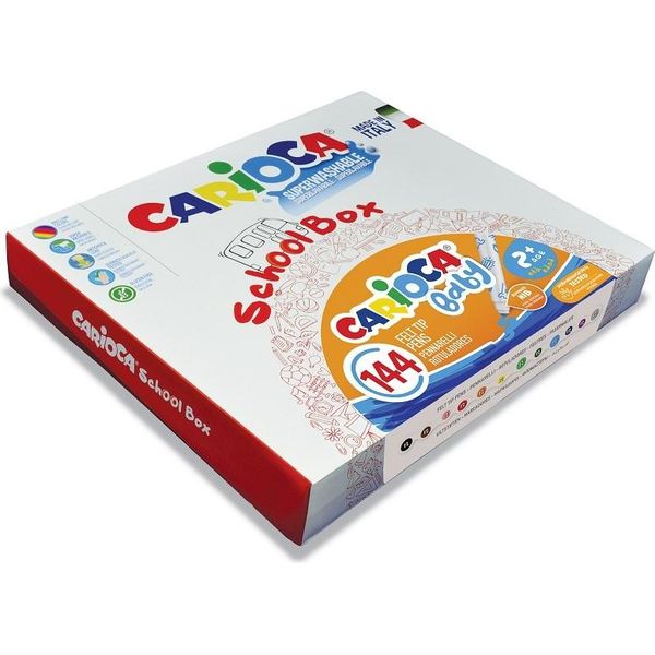 Pennarelli Carioca Baby 2+, 144 Pezzi Scatola Scuola-image