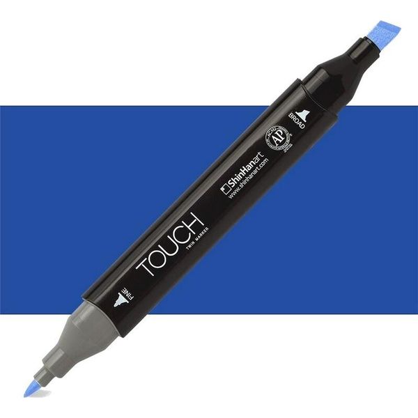 Marcatore Alcolico Bifacciale Fine & Chisel Touch, PB72 Blu Napoleone-image