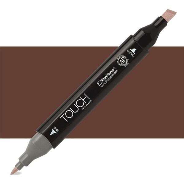 Marcatore Alcolico Bifacciale Fine & Chisel Touch, BR92 Chocolate-image