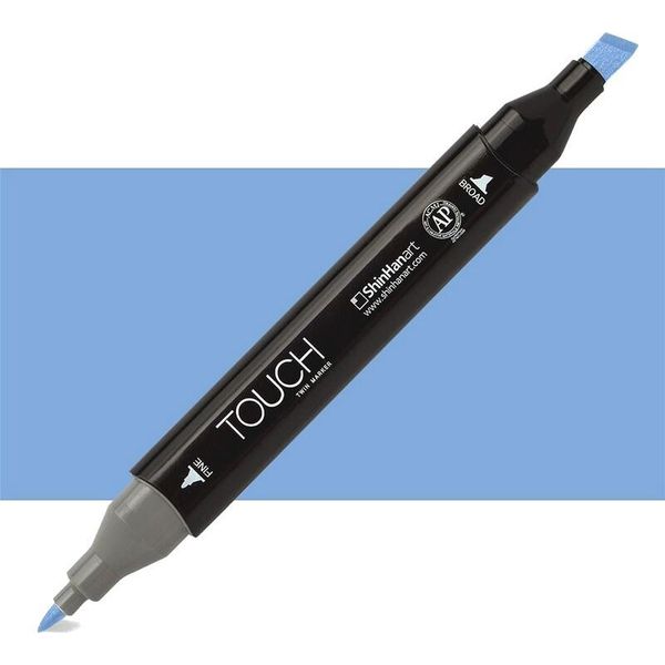 Marcatore Alcolico Bifacciale Fine & Chisel Touch, PB76 Blu Cielo-image