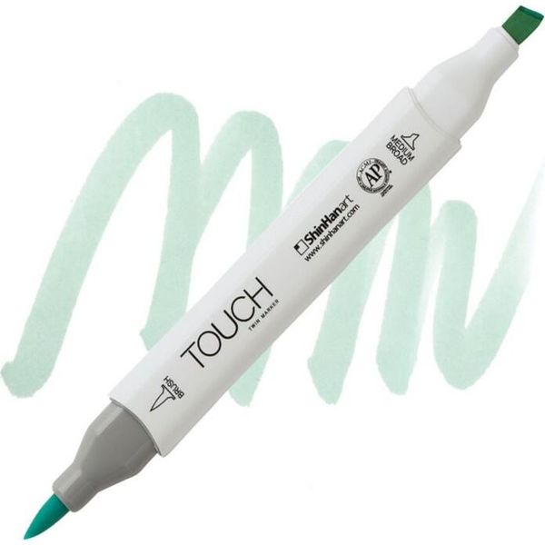 Marcatore Alcolico Bifacciale Touch Brush & Chisel, BG179 Aqua Mint-image