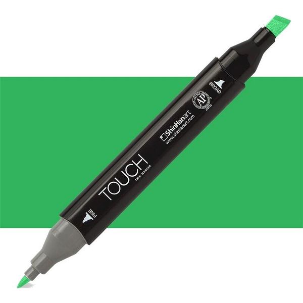 Marcatore Alcolico Bifacciale Fine & Chisel Touch, G46 Verde Vivo-image
