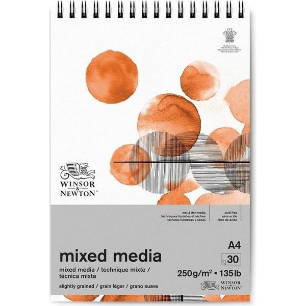Winsor & Newton Blocco Per Supporti Misti, A4 30 Fogli-image