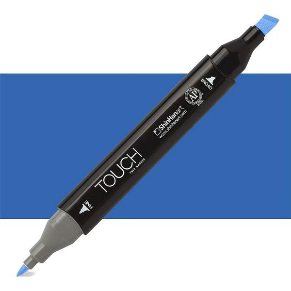 Marcatore Alcolico Bifacciale Fine & Chisel Touch, PB74 Blu Brillante-image