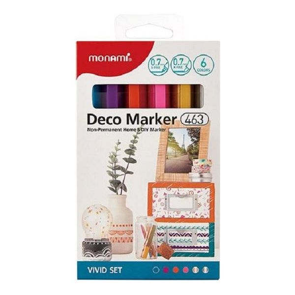 Marcatore Acrilico Monami 463 Xf, 6 Pezzi Vivace-image